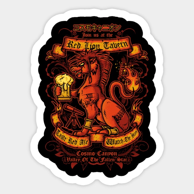 Red Lion Tavern Sticker by LetterQ